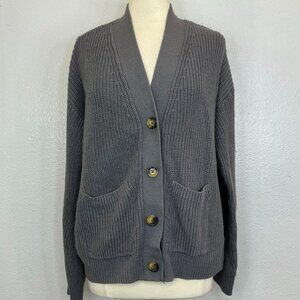 Love for Humanity Couture Womens Knit Cardigan Gray Sweater Size XL